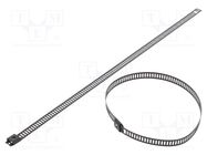 Cable tie; L: 250mm; W: 7mm; stainless steel AISI 304; 445N; black RAYCHEM RPG