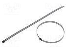 Cable tie; L: 300mm; W: 7mm; stainless steel AISI 304; 445N; black RAYCHEM RPG