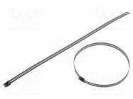 Cable tie; L: 300mm; W: 7mm; stainless steel AISI 304; 445N; black RAYCHEM RPG