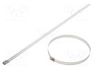 Cable tie; L: 300mm; W: 7mm; stainless steel AISI 304; 445N RAYCHEM RPG