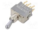 Switch: toggle; Pos: 2; DPDT; ON-ON; 0.05A; 0.05A; Leads: flat pin KNITTER-SWITCH
