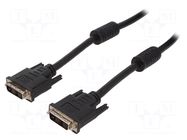 Cable; DVI-D (18+1) plug,both sides; PVC; single link; 1.8m GEMBIRD