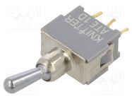 Switch: toggle; Pos: 2; SPDT; ON-ON; 0.05A; 0.05A; Leads: flat pin KNITTER-SWITCH