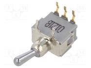 Switch: toggle; Pos: 2; SPDT; ON-ON; 0.05A; 0.05A; Leads: flat pin KNITTER-SWITCH