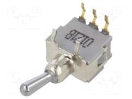 Switch: toggle; Pos: 2; SPDT; ON-ON; 0.05A; 0.05A; Leads: flat pin KNITTER-SWITCH