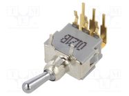 Switch: toggle; Pos: 2; DPDT; ON-ON; 0.05A; 0.05A; Leads: flat pin KNITTER-SWITCH