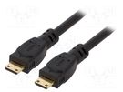 Cable; HDMI 2.0; mini HDMI plug,both sides; PVC; 1.8m; black GEMBIRD