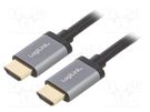 Cable; HDCP,HDMI 2.0; HDMI plug,both sides; 1m; black LOGILINK