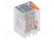 Relay: electromagnetic; DPDT; Ucoil: 24VAC; Icontacts max: 12A ABB