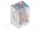 Relay: electromagnetic; 3PDT; Ucoil: 24VDC; Icontacts max: 10A ABB