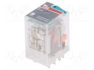Relay: electromagnetic; DPDT; Ucoil: 125VDC; Icontacts max: 12A ABB