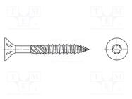 Screw; for wood; 4.5x40; Head: countersunk; Torx®; TX20; zinc BOSSARD