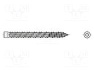 Screw; for wood; 7.5x120; Head: without head; hex key; HEX 4mm BOSSARD