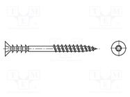 Screw; for wood; 6x60; Head: countersunk; Torx®; TX25; steel; zinc BOSSARD