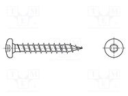 Screw; for wood; 4x45; Head: cheese head; Torx®; TX10; SPAX® BOSSARD