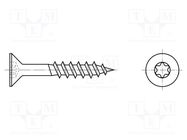 Screw; for wood; 4x45; Head: countersunk; Torx®; TX20; Øhead: 8mm BOSSARD