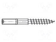 Screw; for wood; 7.2x100,M8; Head: without head; Torx®; TX25; steel BOSSARD