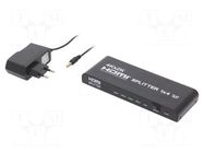 Splitter; HDCP 1.4,HDMI 1.4; Support: 3D,4K,HDCP,UHD 2160p GEMBIRD