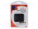 Splitter; HDCP,HDMI 1.4; black; Input: HDMI socket GEMBIRD