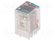 Relay: electromagnetic; DPDT; Ucoil: 24VDC; Icontacts max: 12A ABB