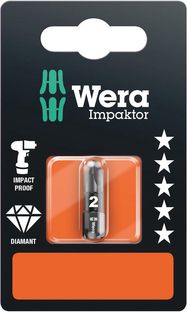 855/1 IMP DC SB Impaktor bits, 1 x PZ 2x25, Wera