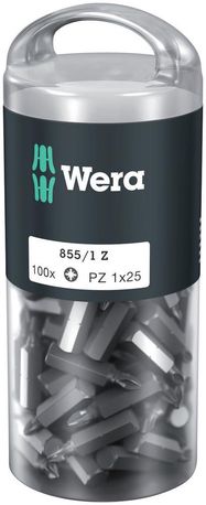 855/1 Z DIY 100 bits, 100 x PZ 1x25, Wera