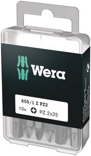 855/1 Z DIY bits, 10 x PZ 2x25, Wera