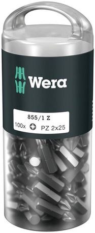 855/1 Z DIY 100 bits, 100 x PZ 2x25, Wera