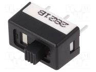 Switch: slide; Pos: 2; SPDT; 3A/120VAC; 3A/28VDC; ON-ON; PCB,THT KNITTER-SWITCH