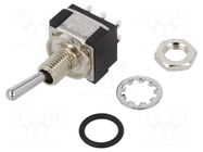 Switch: toggle; Pos: 2; DPDT; ON-ON; 6A/125VAC; 6A/6VDC; MTE; 20mΩ KNITTER-SWITCH
