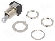 Switch: toggle; Pos: 2; DPDT; ON-ON; 6A/125VAC; 6A/6VDC; MTG; 20mΩ KNITTER-SWITCH