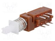 Switch: push-button; Pos: 2; 0.5A/100VAC; 1A/25VDC; ON-ON; PCB,THT KNITTER-SWITCH