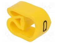 Markers; Marking: Q; 8÷16mm; PVC; yellow; -30÷80°C; leaded; CLI C WEIDMÜLLER