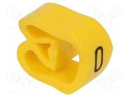 Markers; Marking: O; 8÷16mm; PVC; yellow; -30÷80°C; leaded; CLI C WEIDMÜLLER