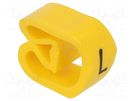 Markers; Marking: L; 8÷16mm; PVC; yellow; -30÷80°C; leaded; CLI C WEIDMÜLLER