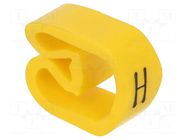 Markers; Marking: H; 8÷16mm; PVC; yellow; -30÷80°C; leaded; CLI C WEIDMÜLLER