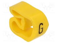 Markers; Marking: G; 8÷16mm; PVC; yellow; -30÷80°C; leaded; CLI C WEIDMÜLLER