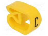 Markers; Marking: C; 8÷16mm; PVC; yellow; -30÷80°C; leaded; CLI C WEIDMÜLLER