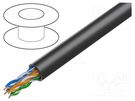 Wire; U/UTP; 4x2x23AWG; 6; for direct burial,outdoor; solid; Cu; PE DIGITUS