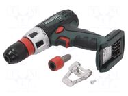Drill/driver; drilling,screwdriving; 0÷450rpm,0÷1600rpm METABO