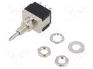 Switch: push-button; Pos: 2; 3PDT; 6A/125VAC; 6A/6VDC; ON-ON; screw KNITTER-SWITCH
