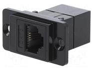 Coupler; DUALSLIM; Cat: 3; 6p4c; RJ11 socket,both sides; 29mm CLIFF