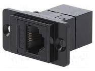 Coupler; DUALSLIM; Cat: 3; 6p4c; RJ11 socket,both sides; 29mm CLIFF