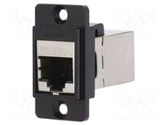 Coupler; DUALSLIM; Cat: 6; shielded; 8p8c; RJ45 socket,both sides CLIFF