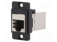 Coupler; DUALSLIM; Cat: 5e; shielded; 8p8c; RJ45 socket,both sides CLIFF