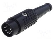 Connector: DIN; plug; male; PIN: 7; 270°; straight; for cable; 34V; 2A DELTRON