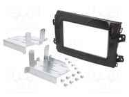 Radio frame; Fiat; 2 DIN; black gloss PER.PIC.