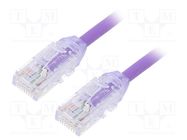 Patch cord; TX6A-28™,U/UTP; 6a; wire; Cu; LSZH; violet; 5m; 28AWG PANDUIT