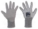 Protective gloves; Size: 10,XL; grey; HPPE,polyester; Opty WONDER GRIP
