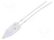 LED; white cold; 5mm; candle light effect; 750÷1120mcd; 100°; 20mA OPTOSUPPLY